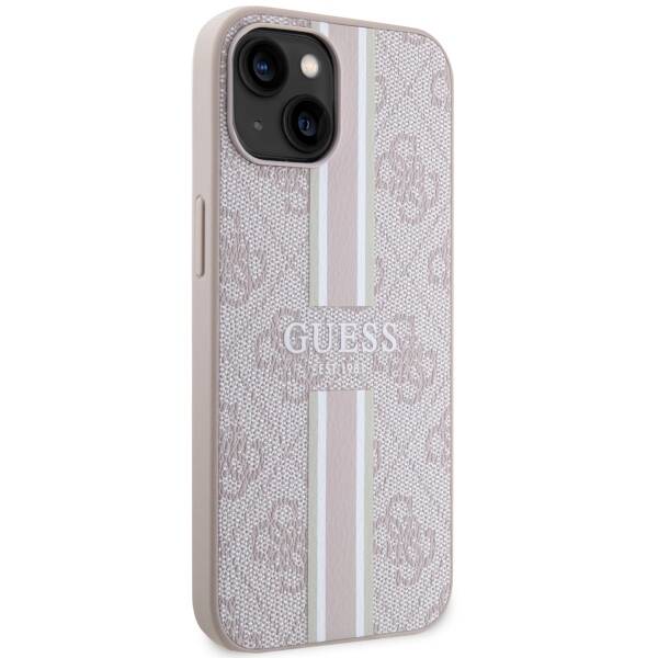 GUESS GUHMP14SP4RPSP IPHONE 14/15/13 6.1 "PINK / PINK HARDCASE 4G PRINTED STRIPES MAGSAFE