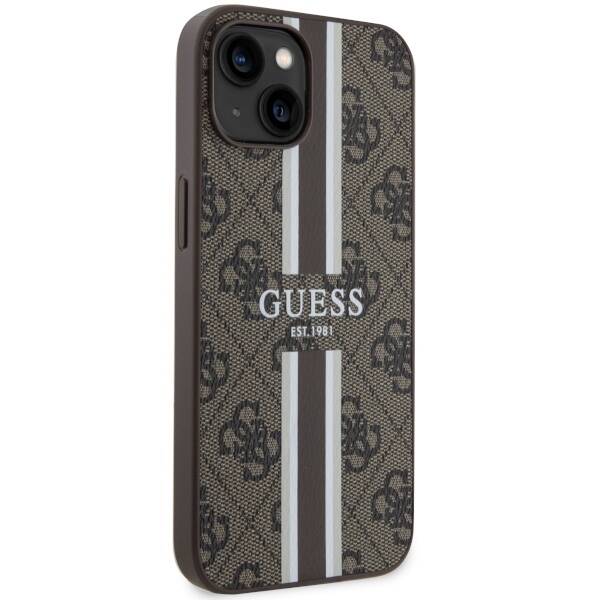 GUESS GUHMP14SP4RPSW IPHONE 14/15/13 6.1 "BROWN / BROWN HARDCASE 4G PRINTED STRIPE MAGSAFE