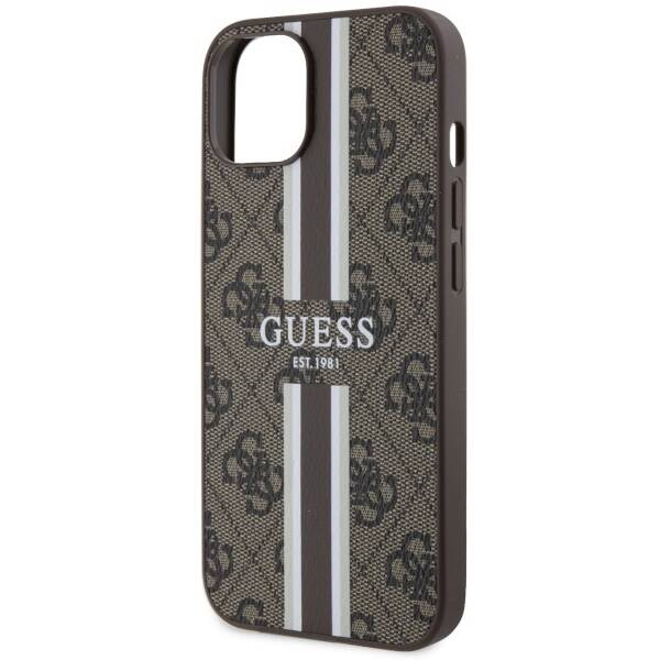 GUESS GUHMP14SP4RPSW IPHONE 14/15/13 6.1 "BROWN / BROWN HARDCASE 4G PRINTED STRIPE MAGSAFE