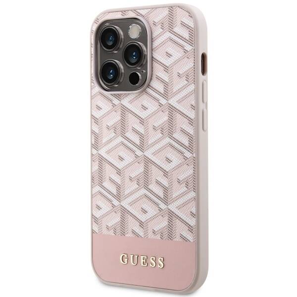 GUESS GUHMP14XHGCFSEP IPHONE 14 PRO MAX 6.7 "PINK/PINK HARD CASE GCUBE STRIPES MAGSAFE