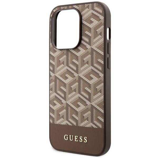 GUESS GUHMP14XHGCFSEW IPHONE 14 PRO MAX 6.7 "BROWN/BROWN HARD CASE GCUBE STRIPES MAGSAFE