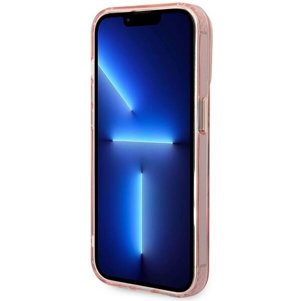 GUESS GUHMP14XHTCMP IPHONE 14 PRO MAX 6.7 "PINK/PINK HARD CASE GOLD OUTLINE TRANSLUENT MAGSAFE