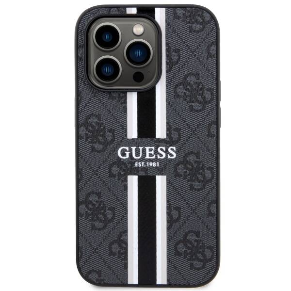 GUESS GUHMP14XP4RPSK IPHONE 14 PRO MAX 6.7 "BLACK/BLACK HARDCASE 4G PRINTED STRIPE MAGSAFE