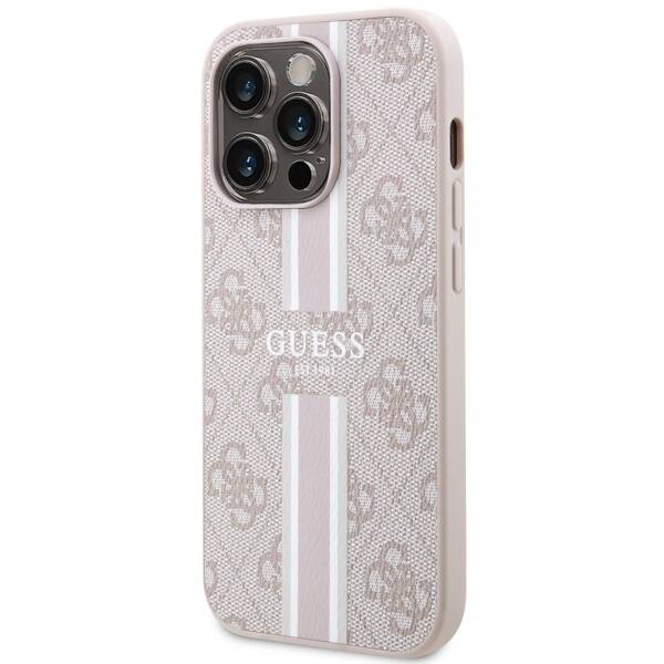 GUESS GUHMP14XP4RPSPP IPHONE 14 PRO MAX 6.7 "PINK/PINK HARDCASE 4G PRINTED STRIPES MAGSAFE