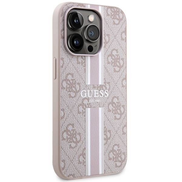 GUESS GUHMP14XP4RPSPP IPHONE 14 PRO MAX 6.7 "PINK/PINK HARDCASE 4G PRINTED STRIPES MAGSAFE