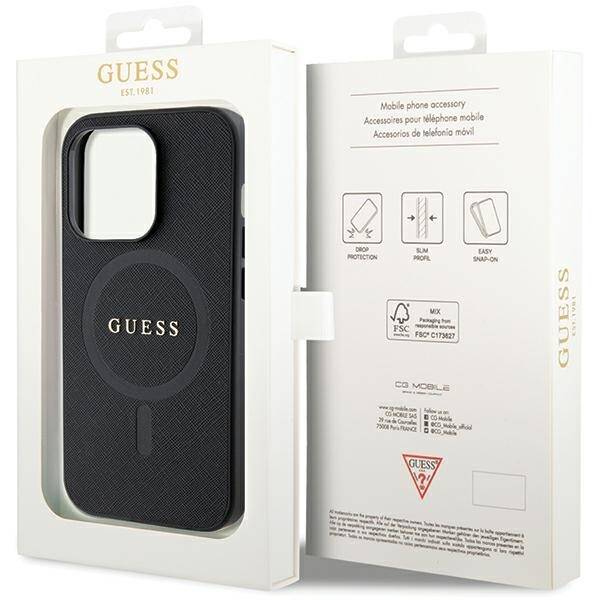 GUESS GUHMP14XPSAHMCK IPHONE 14 PRO MAX 6.7 "BLACK/BLACK HARDCASE SAFFIANO MAGSAFE