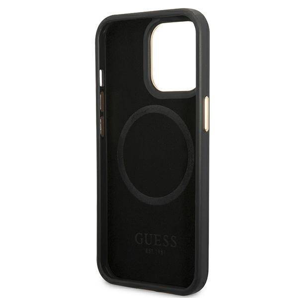 GUESS GUHMP14XU4GPRK IPHONE 14 PRO MAX 6.7 "BLACK/BLACK HARD CASE 4G PLATE MAGSAFE LOGO