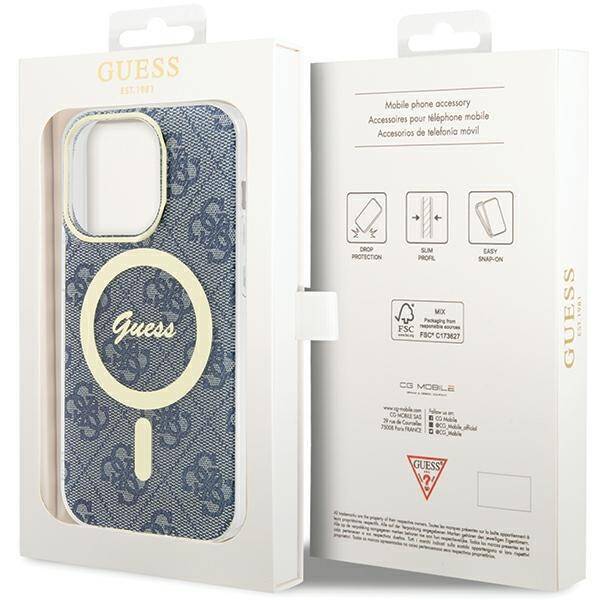 GUESS GUHMP15LH4STB IPHONE 15 PRO 6.1 "BLUE/BLUE HARDCASE IML 4G MAGSAFE