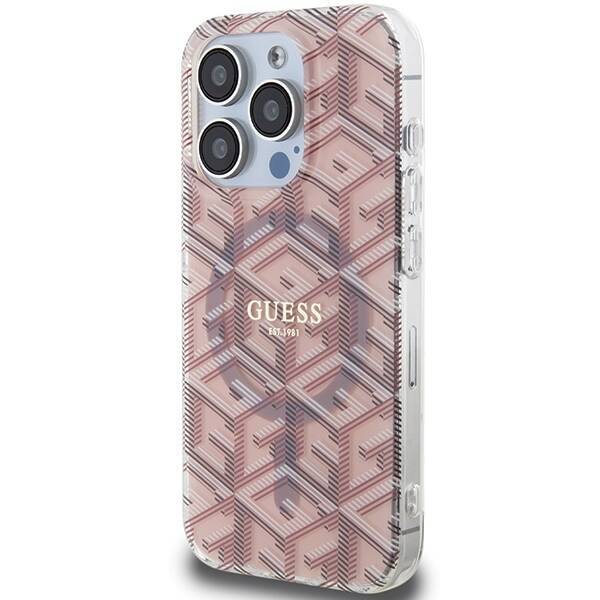 GUESS GUHMP15LHGCUSTGP IPHONE 15 PRO 6.1 "PINK/PINK HARDCASE IML GCUBE MAGSAFE