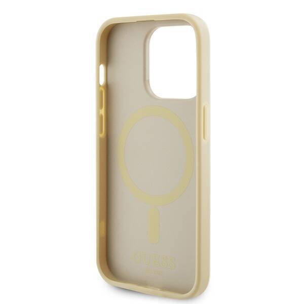 GUESS GUHMP15LPSAHMCB IPHONE 15 PRO 6.1 "GOLD/GOLD HARDCASE SAFFIANO MAGSAFE