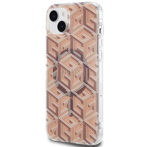 GUESS GUHMP15MHGCUSTGW IPHONE 15 PLUS / 14 PLUS 6.7 "BROWN / BROWN HARDCASE IML GCUBE MAGSAFE