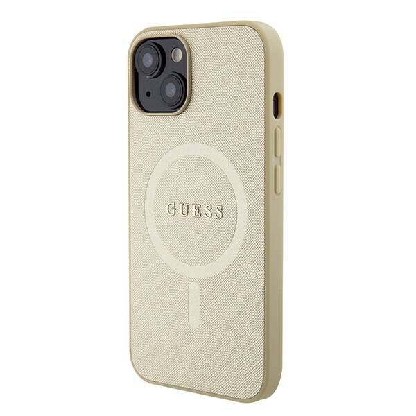 GUESS GUHMP15MPSAHMCB IPHONE 15 PLUS / 14 PLUS 6.7 "ZLOTY / GOLD HARDCASE SAFFIANO MAGSAFE