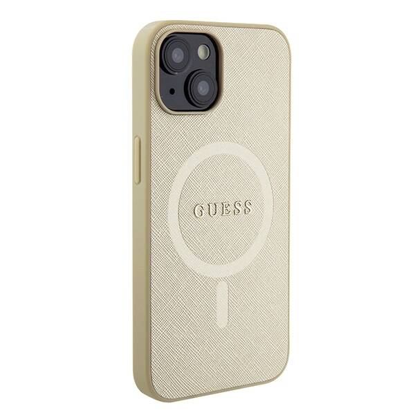 GUESS GUHMP15MPSAHMCB IPHONE 15 PLUS / 14 PLUS 6.7 "ZLOTY / GOLD HARDCASE SAFFIANO MAGSAFE