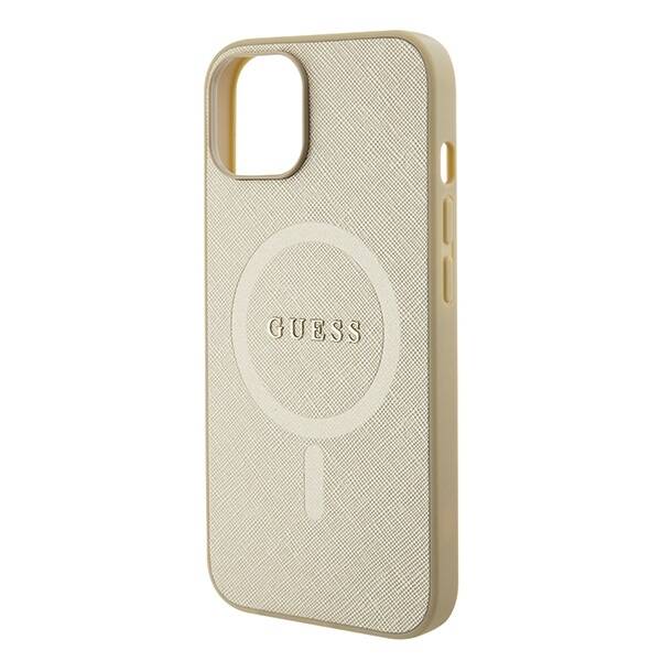 GUESS GUHMP15MPSAHMCB IPHONE 15 PLUS / 14 PLUS 6.7 "ZLOTY / GOLD HARDCASE SAFFIANO MAGSAFE