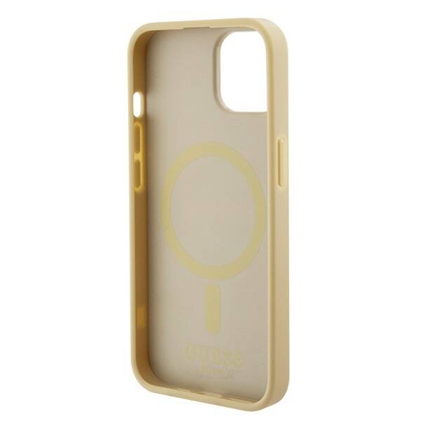 GUESS GUHMP15MPSAHMCB IPHONE 15 PLUS / 14 PLUS 6.7 "ZLOTY / GOLD HARDCASE SAFFIANO MAGSAFE