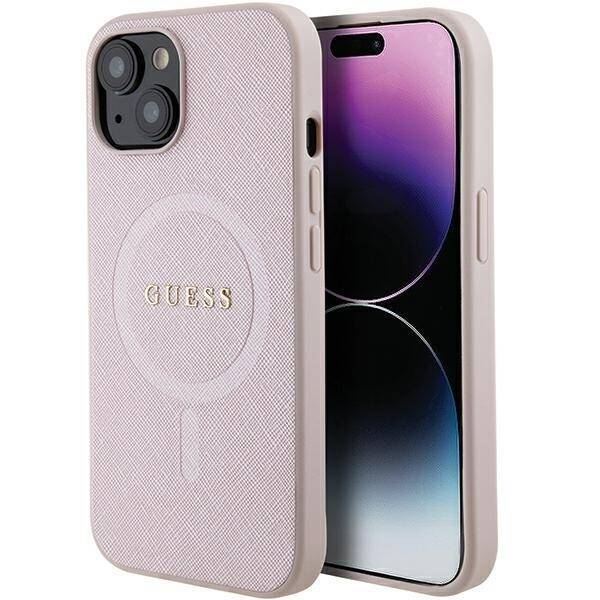 GUESS GUHMP15MPSAHMCP IPHONE 15 PLUS / 14 PLUS 6.7 "PINK / PINK HARDCASE SAFFIANO MAGSAFE