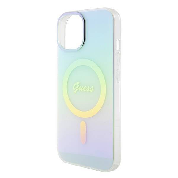 GUESS GUHMP15SHITSQ IPHONE 15/14/13 6.1 "TURQUOISE / TURQUOISE HARDCASE IML IRIDESCENT MAGSAFE