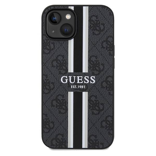 GUESS GUHMP15SP4RPSK IPHONE 15/14/13 6.1 "BLACK / BLACK HARDCASE 4G PRINTED STRIPES MAGSAFE