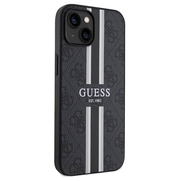 GUESS GUHMP15SP4RPSK IPHONE 15/14/13 6.1 "BLACK / BLACK HARDCASE 4G PRINTED STRIPES MAGSAFE