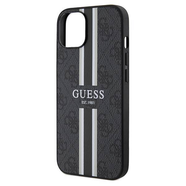 GUESS GUHMP15SP4RPSK IPHONE 15/14/13 6.1 "BLACK / BLACK HARDCASE 4G PRINTED STRIPES MAGSAFE