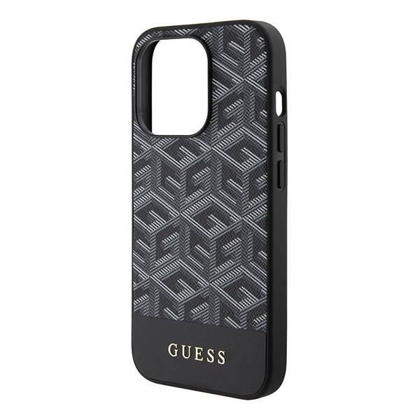 GUESS GUHMP15XHGCFSEK IPHONE 15 PRO MAX 6.7 "BLACK/BLACK HARDCASE GCUBE STRIPES MAGSAFE