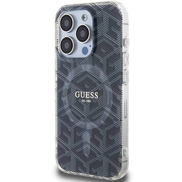 GUESS GUHMP15XHGCUSTGK IPHONE 15 PRO MAX 6.7 "BLACK/BLACK HARDCASE IML GCUBE MAGSAFE