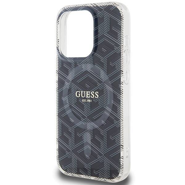 GUESS GUHMP15XHGCUSTGK IPHONE 15 PRO MAX 6.7 "BLACK/BLACK HARDCASE IML GCUBE MAGSAFE