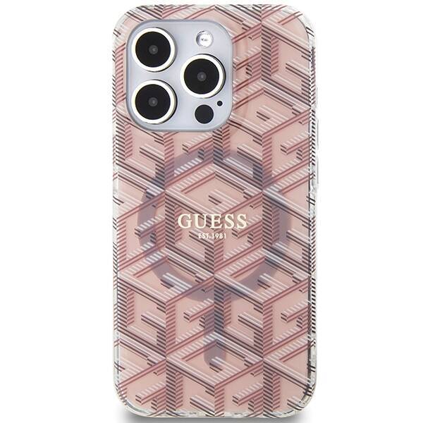 GUESS GUHMP15XHGCUSTGP IPHONE 15 PRO MAX 6.7 "PINK/PINK HARDCASE IML GCUBE MAGSAFE