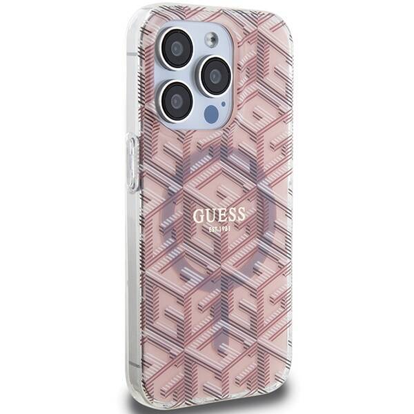 GUESS GUHMP15XHGCUSTGP IPHONE 15 PRO MAX 6.7 "PINK/PINK HARDCASE IML GCUBE MAGSAFE