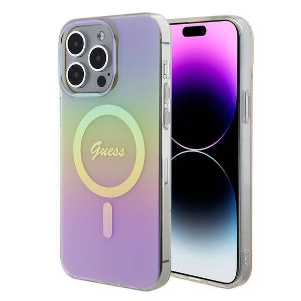 GUESS GUHMP15XHITSP IPHONE 15 PRO MAX 6.7 "PINK/PINK HARDCASE IML IRIDESCENT MAGSAFE