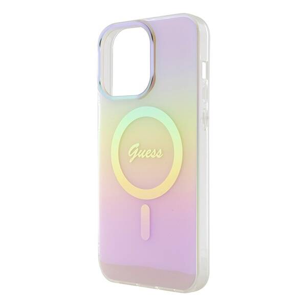 GUESS GUHMP15XHITSP IPHONE 15 PRO MAX 6.7 "PINK/PINK HARDCASE IML IRIDESCENT MAGSAFE