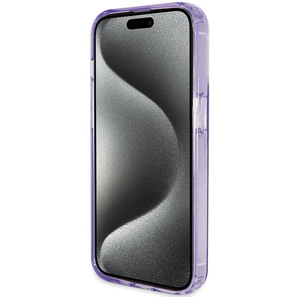 GUESS GUHMP15XHRSGU IPHONE 15 PRO MAX 6.7 "PURPLE/PURPLE HARDCASE RING STAND SCRIPT GLITTER MAGSAFE