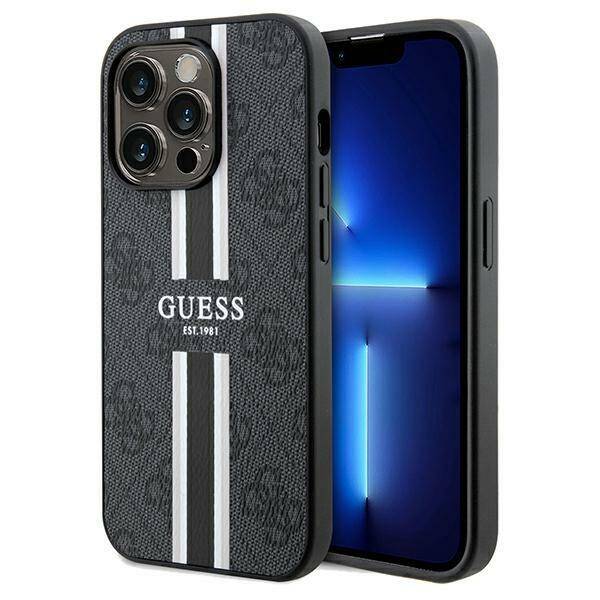 GUESS GUHMP15XP4RPSK IPHONE 15 PRO MAX 6.7 "BLACK/BLACK HARDCASE 4G PRINTED STRIPE MAGSAFE