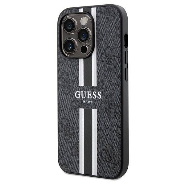 GUESS GUHMP15XP4RPSK IPHONE 15 PRO MAX 6.7 "BLACK/BLACK HARDCASE 4G PRINTED STRIPE MAGSAFE