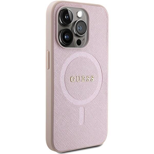 GUESS GUHMP15XPSAHMCP IPHONE 15 PRO MAX 6.7 "PINK/PINK HARDCASE SAFFIANO MAGSAFE