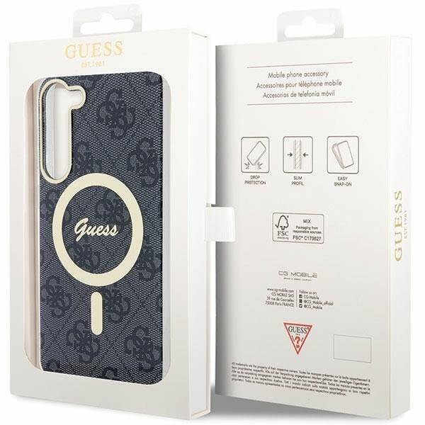 GUESS GUHMS23MH4STK S23+ S916 BLACK/BLACK HARDCASE 4G MAGSAFE