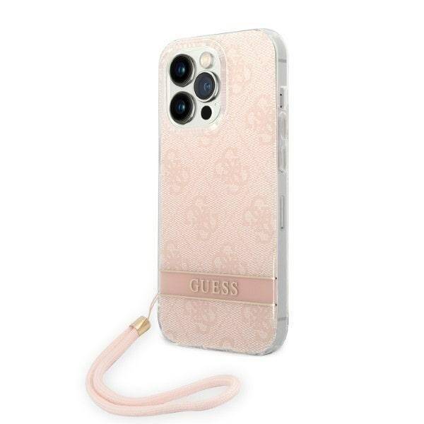 GUESS GUOHCP14LH4STP IPHONE 14 PRO 6.1 "PINK/PINK HARDCASE 4G PRINT STRAP