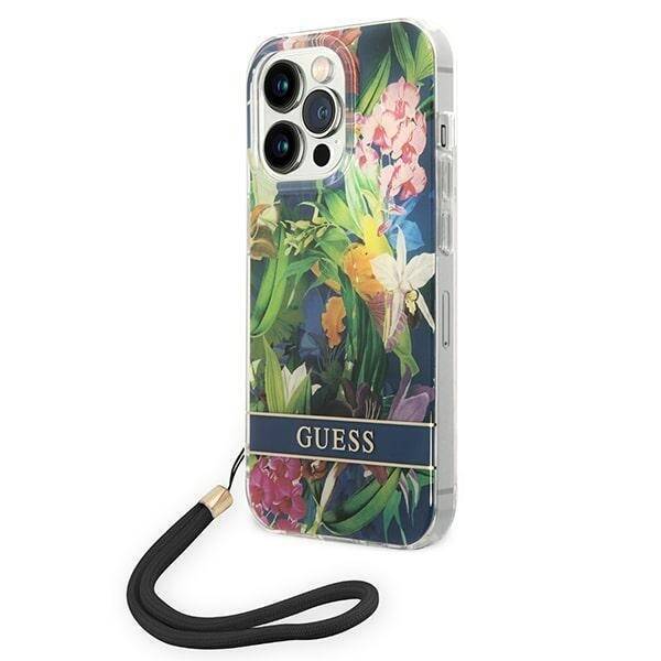 GUESS GUOHCP14LHFLSB IPHONE 14 PRO 6.1 "BLUE/BLUE HARDCASE FLOWER STAP