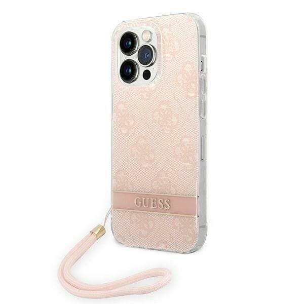 GUESS GUOHCP14XH4STP IPHONE 14 PRO MAX 6.7 "PINK/PINK HARDCASE 4G PRINT STRAP