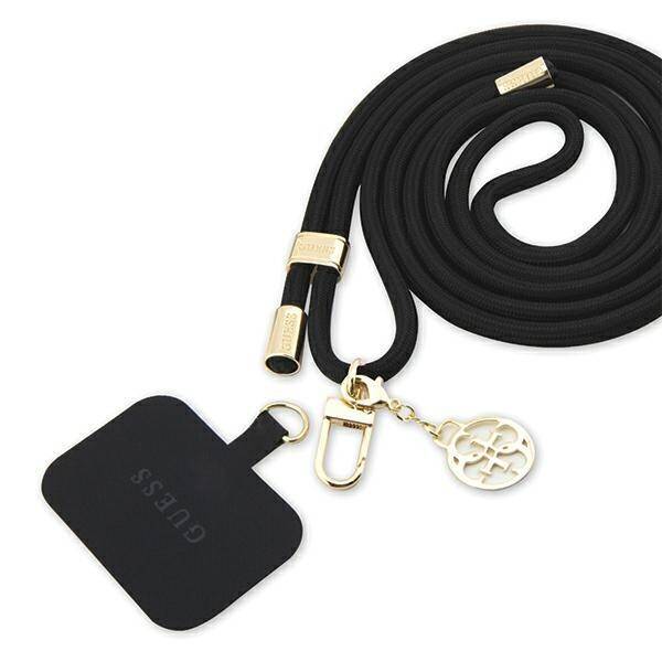 GUESS GUOUCNMG4EK UNIVERSAL CBDY CORD BLACK BELT/BLACK NYLON 4G METAL CHARM