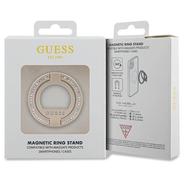 GUESS MAGSAFE RING STAND GUMRSALDGD ZŁOTY/GOLD RHINESTONE