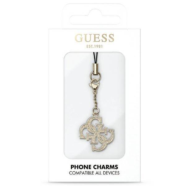 GUESS PENDANT GUCPM4GID PHONE STRAP 4G GLITTER CHARM