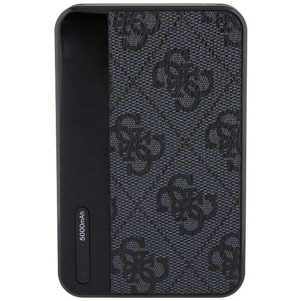 GUESS POWERBANK 15W GUPB5LP4EGKA 5000MAH BLACK/BLACK 4G LEATHER METAL LOGO