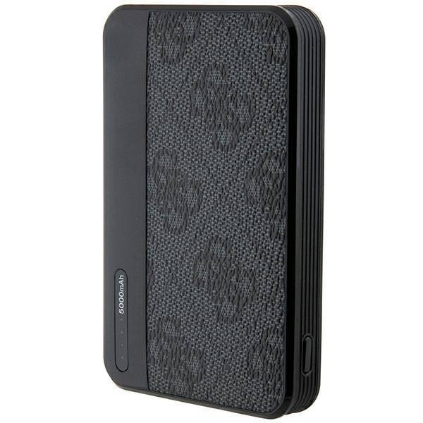 GUESS POWERBANK 15W GUPB5LP4EGKA 5000MAH BLACK/BLACK 4G LEATHER METAL LOGO