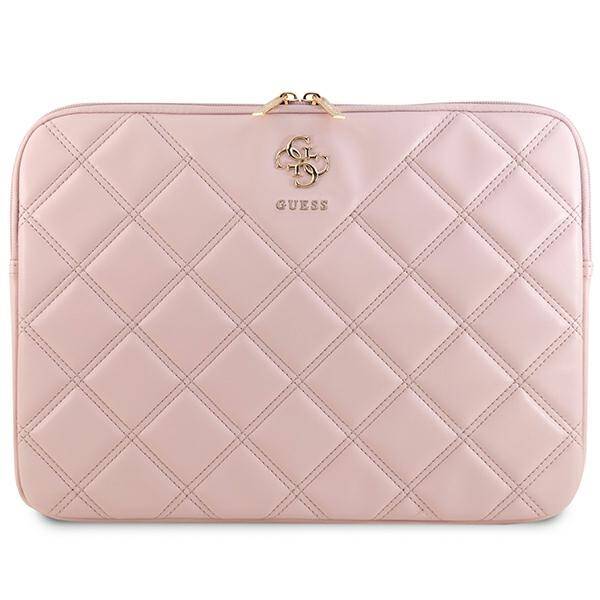 GUESS SLEEVE GUCS14ZPSQSSGP 14" PINK/PINK QUILTED 4G