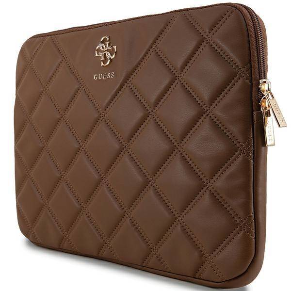 GUESS SLEEVE GUCS14ZPSQSSGW 14" BROWN/BROWN QUILTED 4G