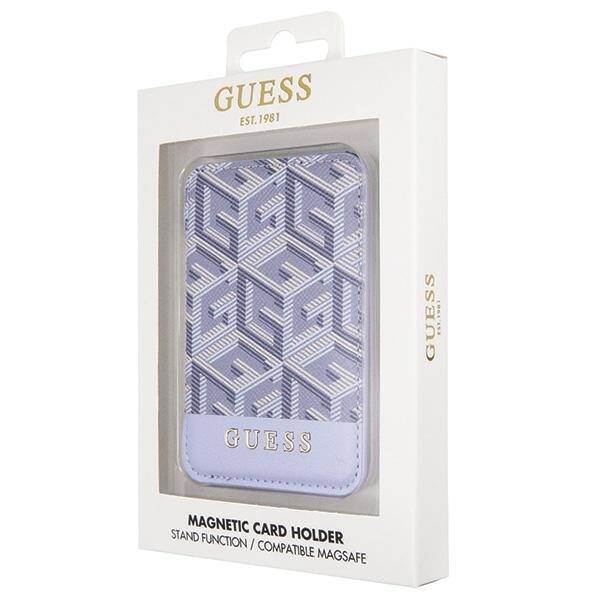 GUESS WALLET CARD SLOT GUWMSHGCFSEB MAGSAFE GCUBE STRIPE BLUE/BLUE