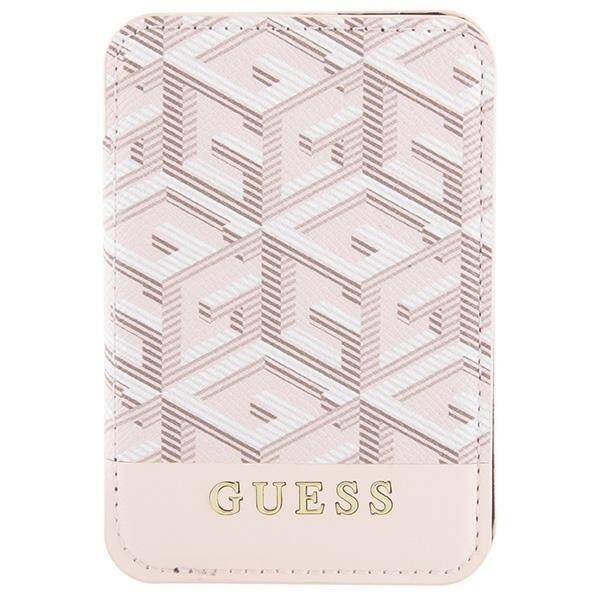 GUESS WALLET CARD SLOT GUWMSHGCFSEP MAGSAFE GCUBE STRIPE PINK/PINK