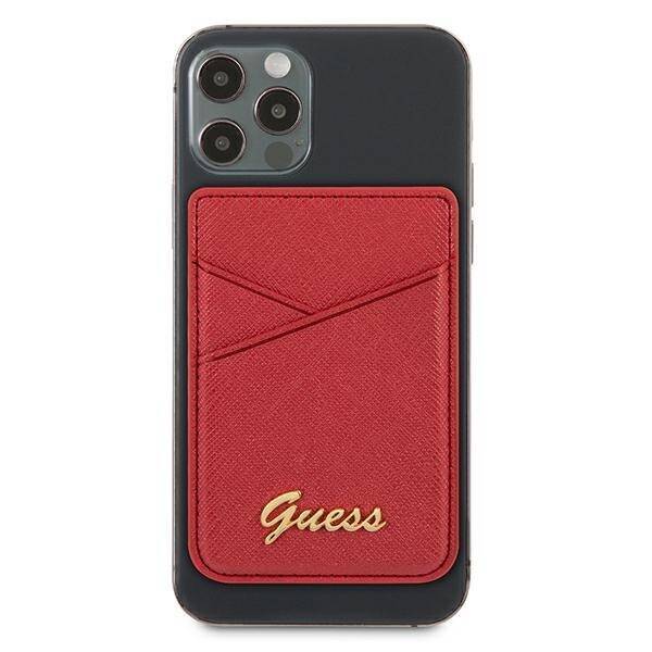 GUESS WALLET CARD SLOT GUWMSSASLRE MAGSAFE SAFFIANO RED/RED