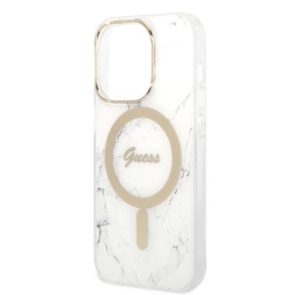 GUSS GUBPP14LHMEACSH CASE+ CHARGER IPHONE 14 PRO 6.1 "WHITE/WHITE HARD CASE MARBLE MAGSAFE